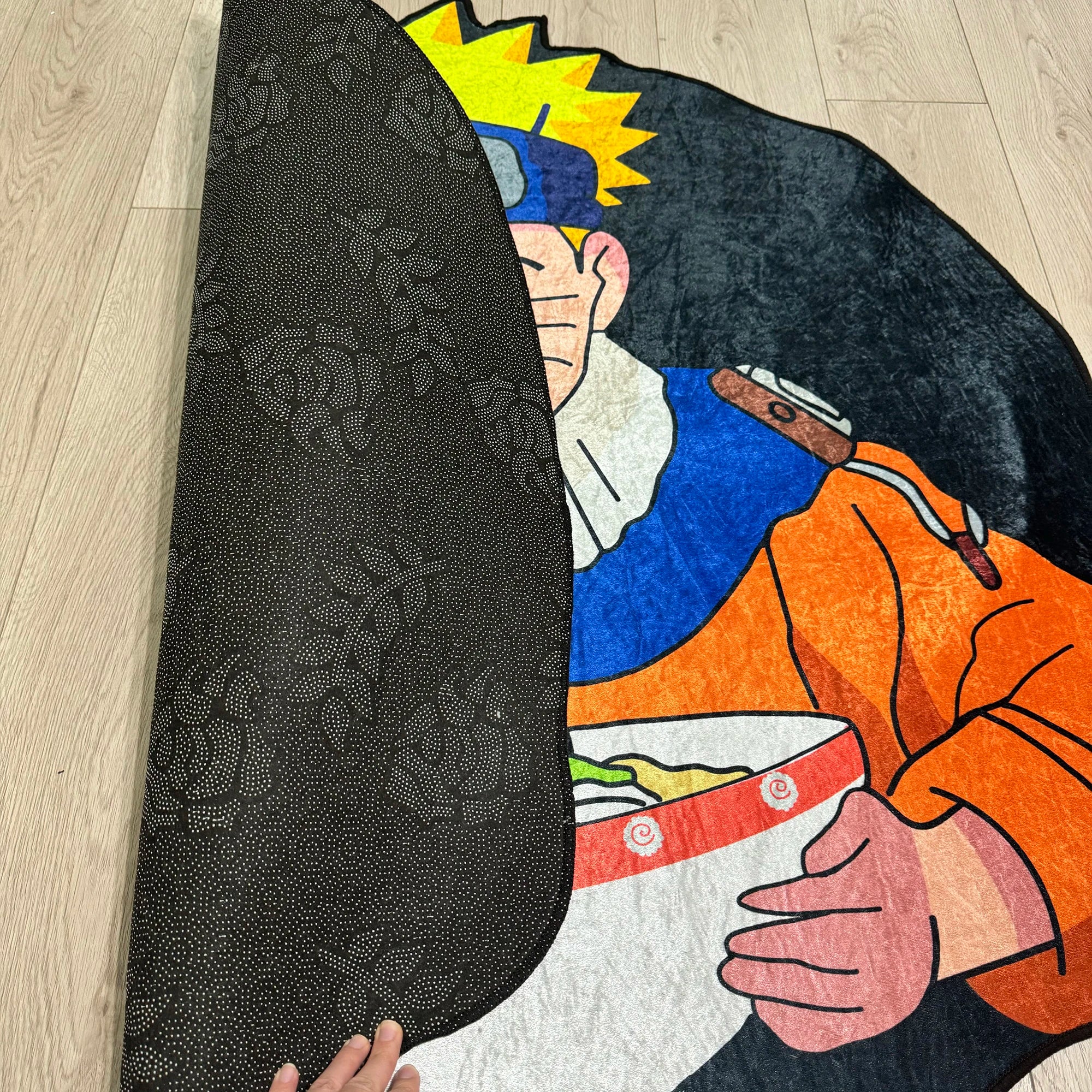 🍜 Anime-inspirierter Naruto Ninja Teppich – Unregelmäßig, weich & stylisch | Perfekt für Fans