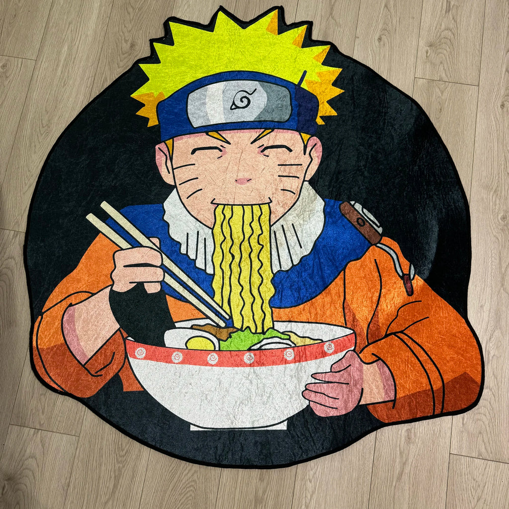 🍜 Anime-inspirierter Naruto Ninja Teppich – Unregelmäßig, weich & stylisch | Perfekt für Fans