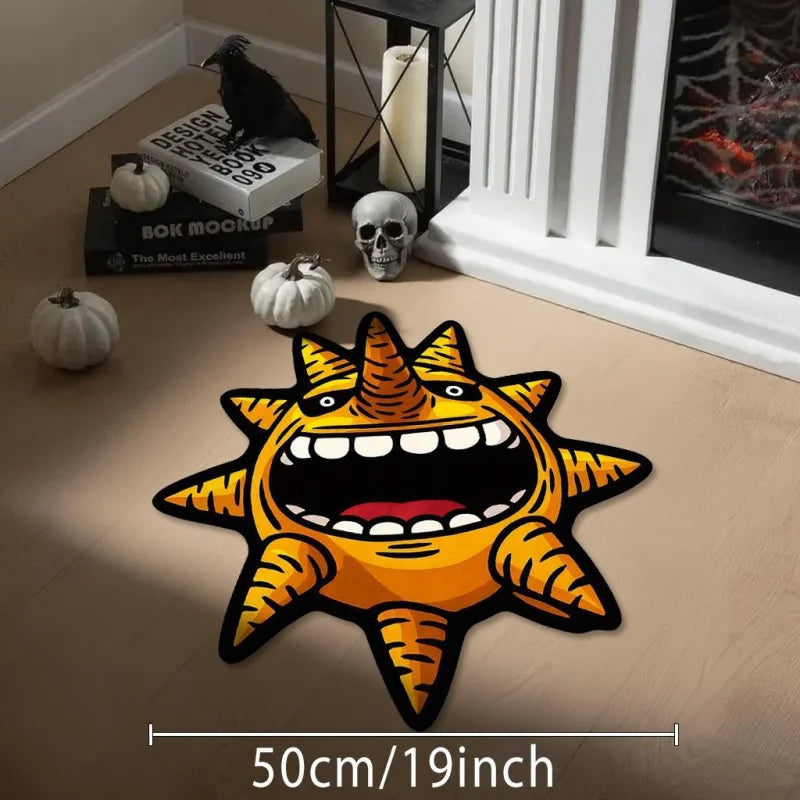 VIKAMA Anime-Stil Kreativer Sonnen-Teppich Einzigartiges Wohnaccessoire Festliche Geschenke Kreative Wohnzimmer- und Schlafzimmer-Dekoration Teppich