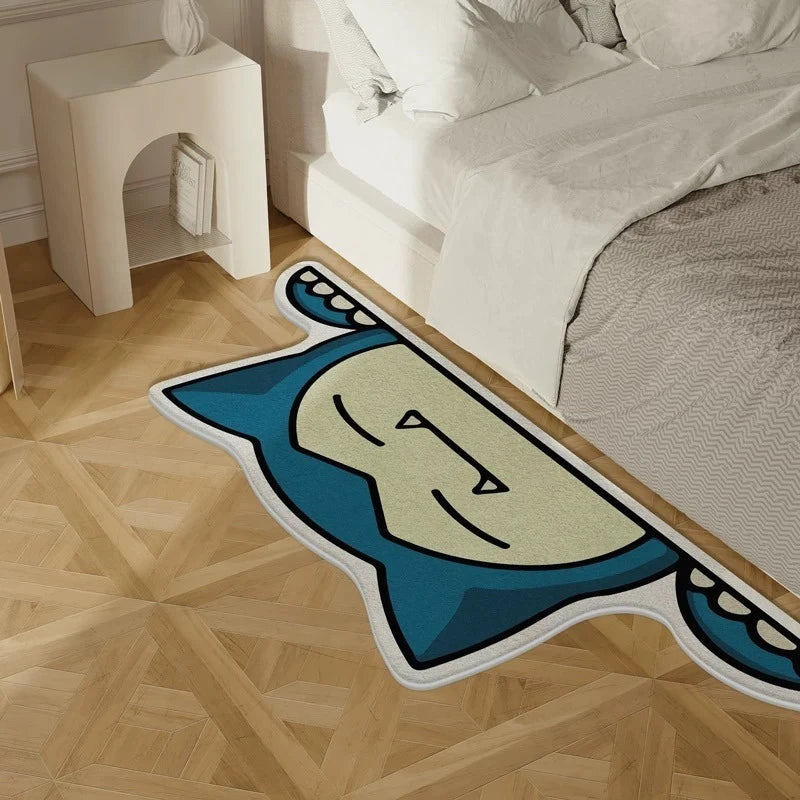 Teppich im Snorlax-Design, weich und langlebig, perfekte Heimdekoration, um einen Hauch von Anime-Charms hinzuzufügen, ideales Geschenk für Pokémon-Fans